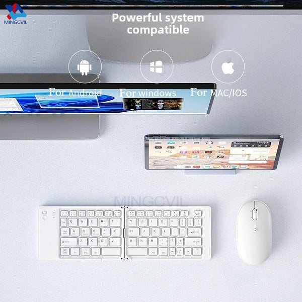 Compact Foldable Bluetooth Keyboard