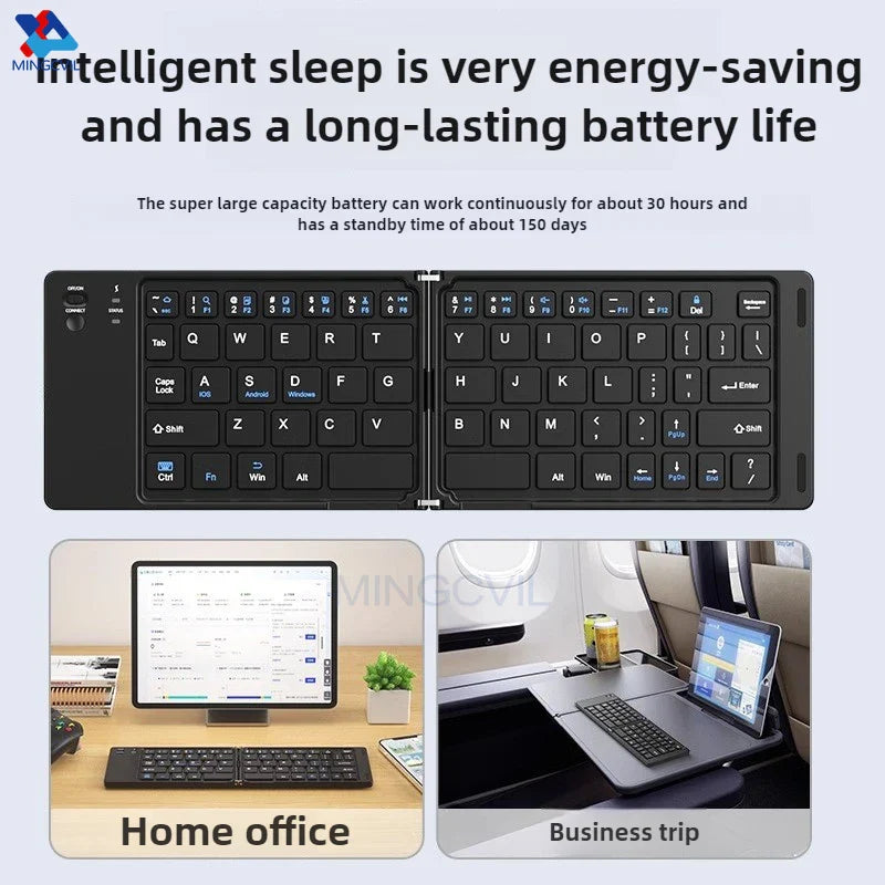 Compact Foldable Bluetooth Keyboard