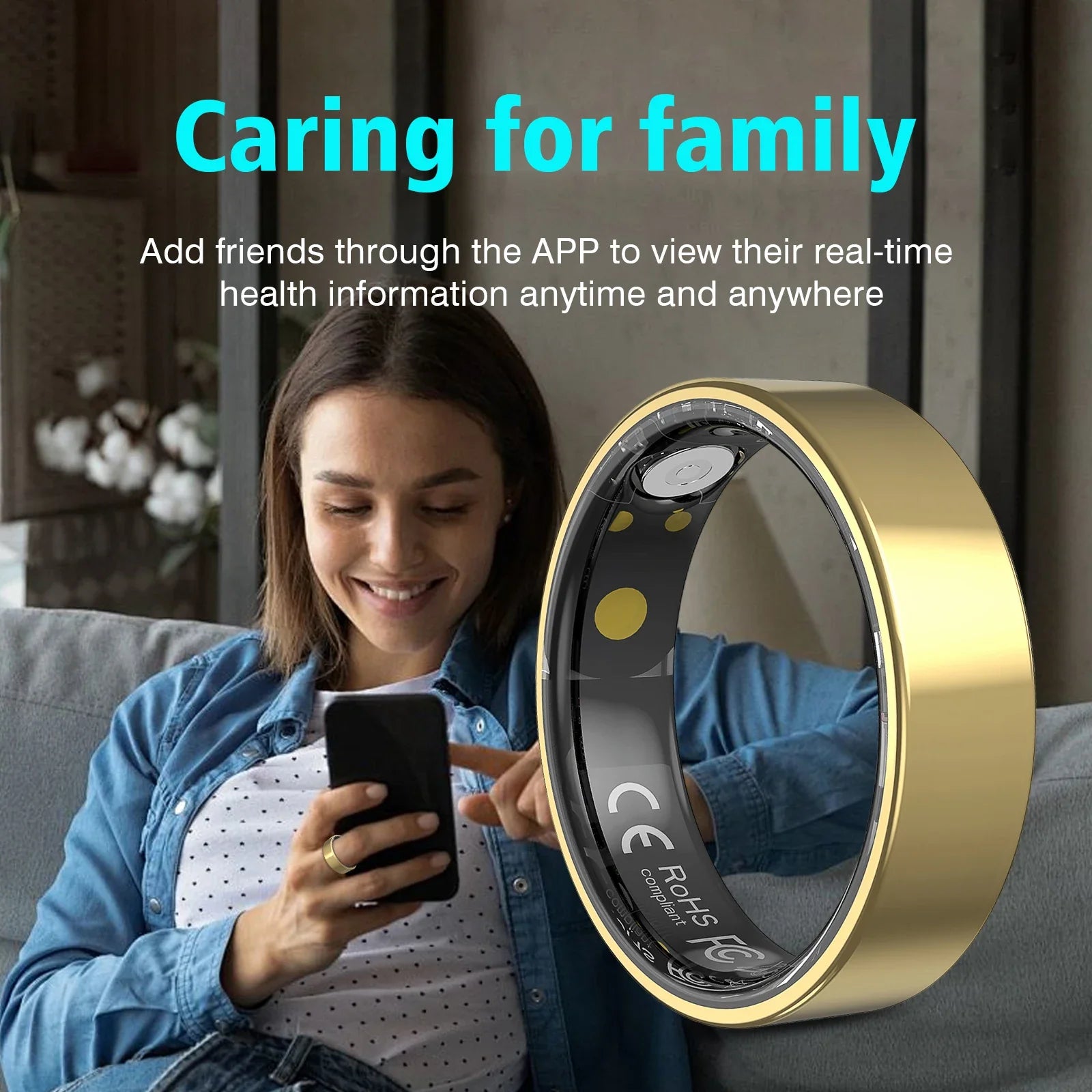 Smart Wellness Ring with Case